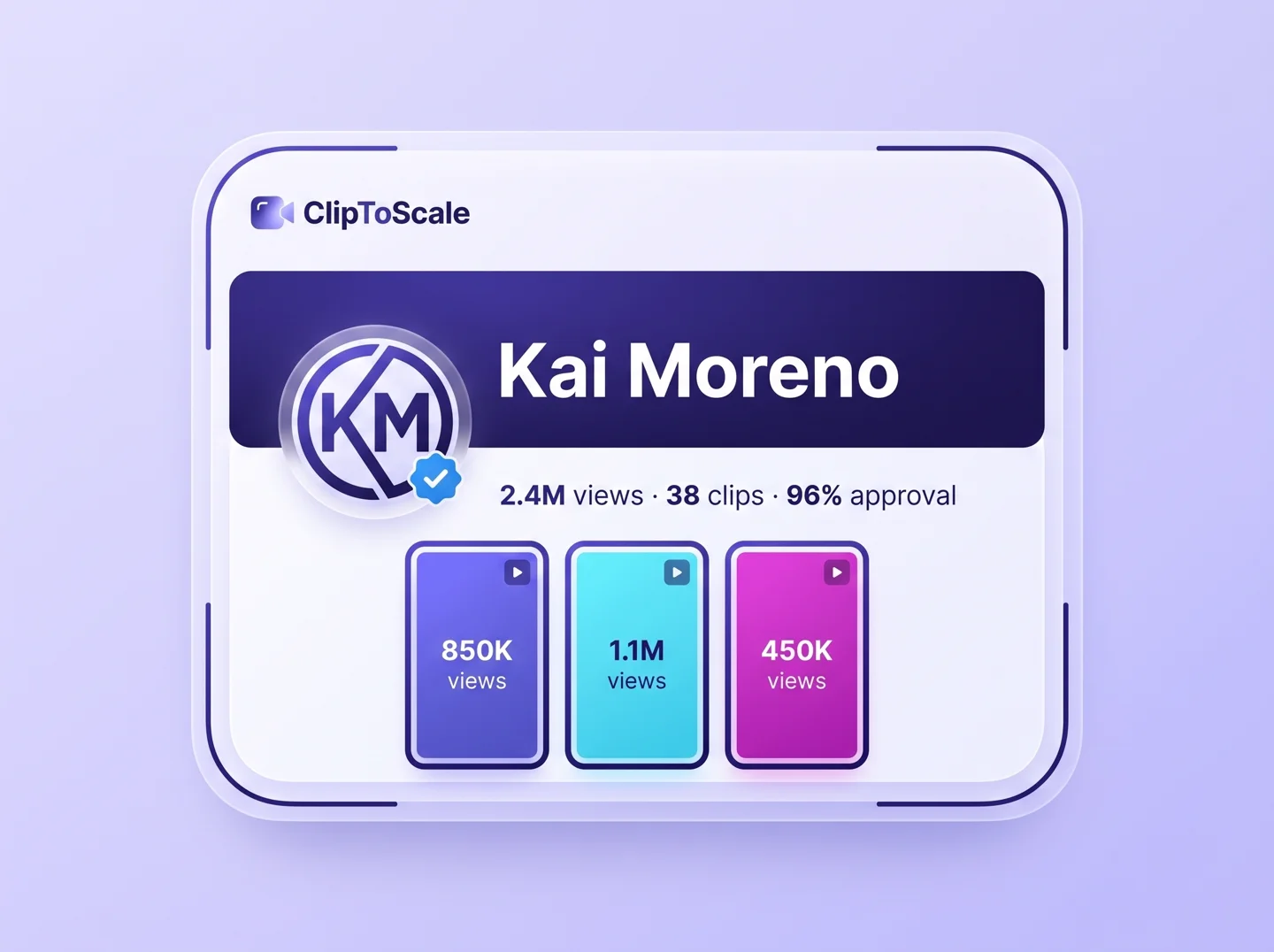Public clipper profile with verified badge